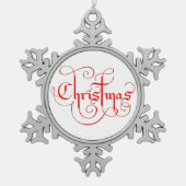 CHRISTMAS TIN SNEEUWVLOK ORNAMENT (Voorkant)