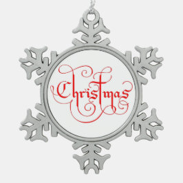 CHRISTMAS TIN SNEEUWVLOK ORNAMENT