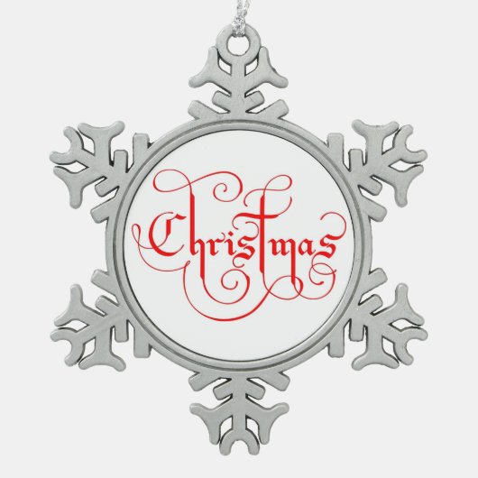 CHRISTMAS TIN SNEEUWVLOK ORNAMENT (Voorkant)