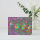 Christmas Tinsel Peacock Feathers Briefkaart (Staand voorkant)