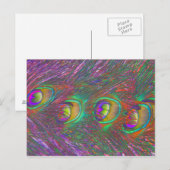 Christmas Tinsel Peacock Feathers Briefkaart (Voorkant / Achterkant)