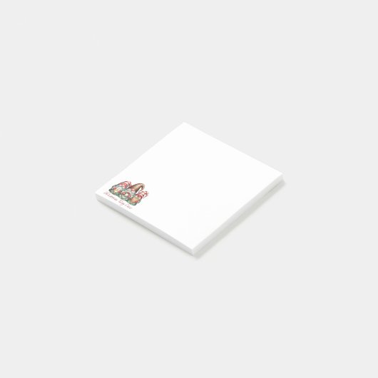 Christmas Tiny Crew Gnome Post-it® Notes (Schuin)