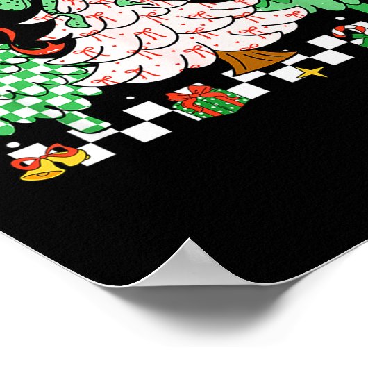 Christmas Tis The Season Coquette Bow Christmas Tr Poster (Hoek)