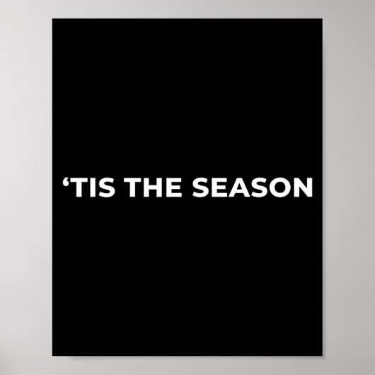 Christmas tis The Season Minimal Holiday Subtle Fu Poster (Voorkant)