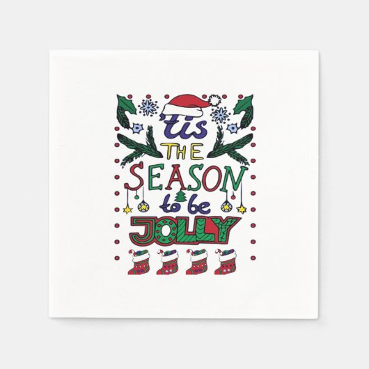 Christmas Tis The Season Servet (Voorkant)
