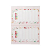 Christmas to do lijst checklist Notitieblok (Linkerzijde)