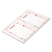 Christmas to do lijst checklist Notitieblok (Schuin)
