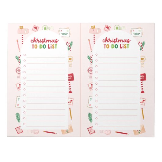 Christmas to do lijst checklist Notitieblok (Voorkant)