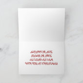 CHRISTMAS TOAST/FIRE AND YOU=ROMANTIC CHRISTMAS FEESTDAGEN KAART (Binnen)