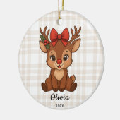 Christmas Toddler Girl's Reindeer Ornament (Links)