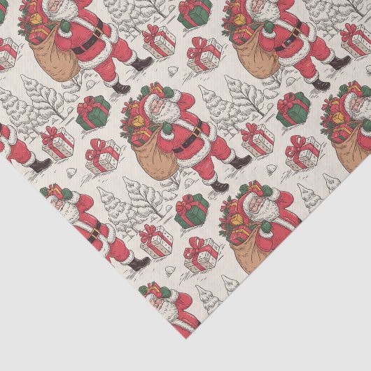Christmas Toile Chinoiserie Tissuepapier (Detail)