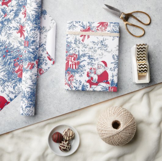 Christmas-Toile-digital-paper Chinoiseries Cadeaupapier (Crafts)