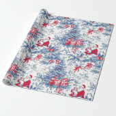 Christmas-Toile-digital-paper Chinoiseries Cadeaupapier (Uitgerold)