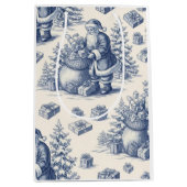 Christmas toile medium cadeauzakje (Voorkant)