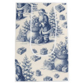 Christmas toile medium cadeauzakje (Achterkant)