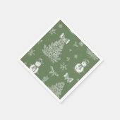 Christmas toile napkins servet (Hoek)