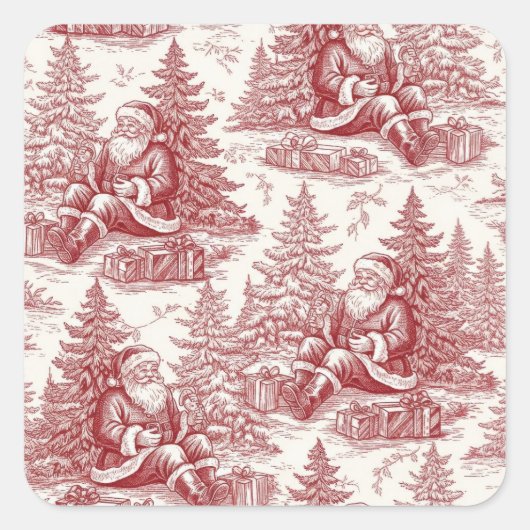 Christmas toile sticker (Voorkant)