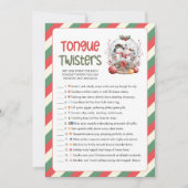 Christmas Tongue Twister Game Feestdagenkaart (Voorkant)