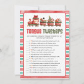 Christmas Tongue Twister Game Feestdagenkaart (Voorkant)