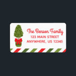 Christmas Topiary Return Address Labels<br><div class="desc">PreppyPrint.com - Kerst vieren in stijl! Voeg uw gepersonaliseerde aanraking aan deze grote terugkeeradresetiketten toe. Breng dit ontwerp ook over op de producten van uw keuze! Ga naar mijn ontwerperwinkel,  PreppyPrint.com,  voor het coördineren van objecten,  waaronder kerstkaarten.</div>