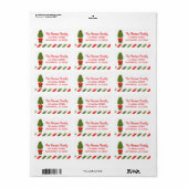 Christmas Topiary Return Address Labels (Full Sheet)