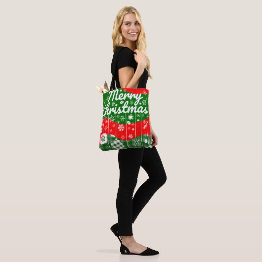 Christmas Tote Bag – White Ornaments (Op model)