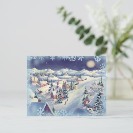 CHRISTMAS TOWN by SHARON SHARPE Feestdagenkaart (Staand voorkant)