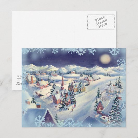 CHRISTMAS TOWN by SHARON SHARPE Feestdagenkaart (Voorkant / Achterkant)