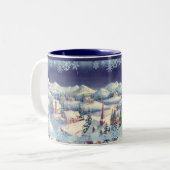 CHRISTMAS TOWN CUP by SHARON SHARPE Tweekleurige Koffiemok (Voorkant links)