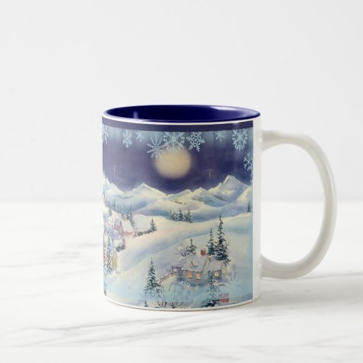 CHRISTMAS TOWN CUP by SHARON SHARPE Tweekleurige Koffiemok (Rechts)
