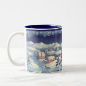 CHRISTMAS TOWN CUP by SHARON SHARPE Tweekleurige Koffiemok (Links)