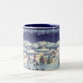 CHRISTMAS TOWN CUP by SHARON SHARPE Tweekleurige Koffiemok (Center)