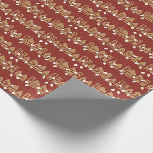 Christmas town Gift wrap Cadeaupapier (Hoek)
