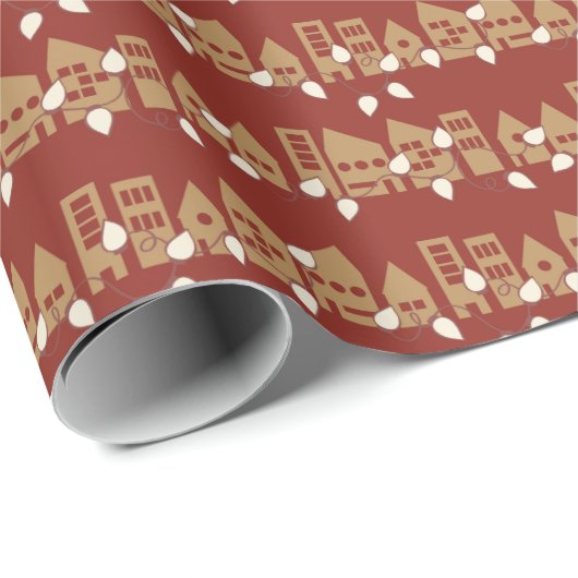 Christmas town Gift wrap Cadeaupapier (Rol Hoek)