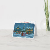 christmas town note card snowy edge feestdagen kaart (Voorkant)