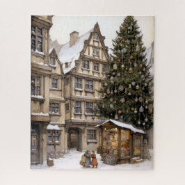 Christmas Town Thema Winter Sneeuw | Legpuzzel