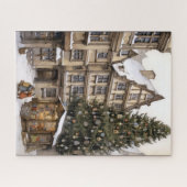 Christmas Town Thema Winter Sneeuw | Legpuzzel (Horizontaal)