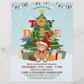Christmas Toy Drive Donation Tree & Teddy Bear Flyer (Voorkant)