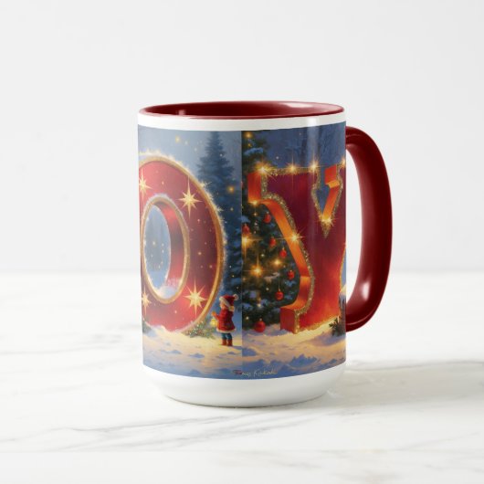 Christmas TOY Mug Holiday Kids & Sparkling Letters Mok (Voorkant rechts)