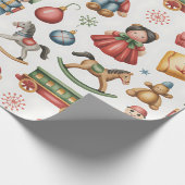 Christmas Toyland & Trains Wrapping Paper for Kids Cadeaupapier (Hoek)
