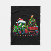 Christmas Tractor Boys Santa Xmas Farm Truck  Fleece Deken (Voorkant)