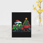 Christmas Tractor Boys Santa Xmas Farm Truck  Kaart (Gele Bloem)
