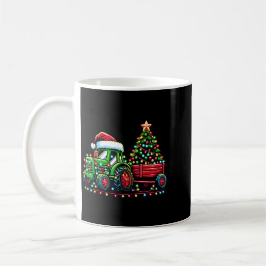 Christmas Tractor Boys Santa Xmas Farm Truck Koffiemok (Links)