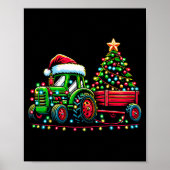 Christmas Tractor Boys Santa Xmas Farm Truck  Poster (Voorkant)