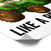 Christmas Tractor Farm Nothing Runs Like A Reindee Poster (Hoek)