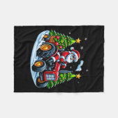 Christmas Tractor Santa Xmas Farm Truck Men Boys K Fleece Deken (Voorkant (Horizontaal))