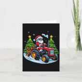 Christmas Tractor Santa Xmas Farm Truck Men Boys K Kaart (Voorkant)