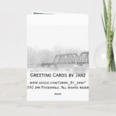 Christmas Train Bridge Fotosjabloon Kaart door Jan (Achterkant)