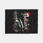 Christmas Train Christmas Believe Express Xmas San Fleece Deken (Voorkant (Horizontaal))