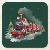 Christmas Train Kartonnen Onderzetters (Voorkant)